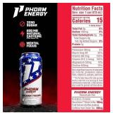 Phorm 16-oz Energy Drinks - Case of 12 - Screamin’ Freedom Rocket Pop Flavor - Brand New
