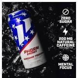 Phorm 16-oz Energy Drinks - Case of 12 - Screamin’ Freedom Rocket Pop Flavor - Brand New