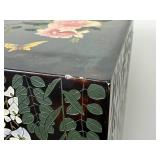 Vintage Carved Lacquer Asian Cabinet
