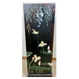 Vintage Carved Lacquer Asian Cabinet