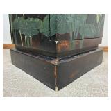 Vintage Carved Lacquer Asian Cabinet
