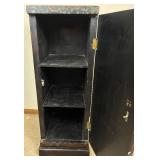 Vintage Carved Lacquer Asian Cabinet