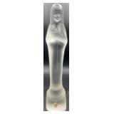 Vintage Stef Uiterwaal Leerdam Glasswork Frosted Madonna with Child