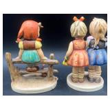 Goebel Hummel Figurines W. Germany - "Just Resting" and "Happy Birthday"