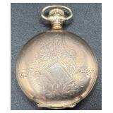Antique Waltham Gold Filled Sidewinder Gold Filled Pocket Watch with Dueber Watch Case