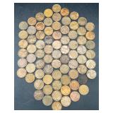 Bundle of 76 Lincoln Wheat Pennies - Assorted Years