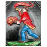 Vintage Cast Iron "No Smoking" Wall Sign from Virginia Metalcrafters - Hand Cast & Hand Painted
