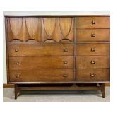 Broyhill Walnut Brasilia Magna Chest/Highboy Dresser