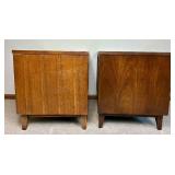 Pair of Broyhill Brasilia Walnut Nightstands