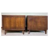 Pair of Broyhill Brasilia Walnut Nightstands
