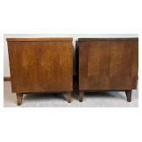 Pair of Broyhill Brasilia Walnut Nightstands