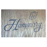Pair of Vintage Hammary French Provincial Accent Side Tables with Inlayed Leather Top & Front Drawer