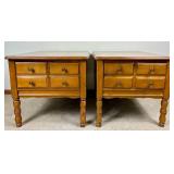 Pair of Vintage Hickory MFG Co. Maple End/Accent Tables
