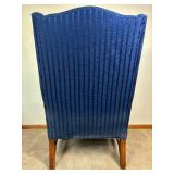 Pair of Ethan Allen Blue Wing Back Chairs