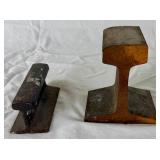 Vintage Railroad Collection -  Track Section, Railroad Make-Do Trail Rail Anvil, Railroad Track, Switch Stand Targets