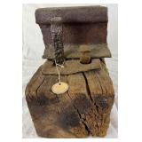 Vintage Railroad Collection -  Track Section, Railroad Make-Do Trail Rail Anvil, Railroad Track, Switch Stand Targets