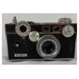 Vintage Camera Bundle - Argus C3 35mm Cameras, Kalimar CdS 31 Light Meter and Vintage Soligor F/4.5 F-135 Lens in Vintage Alligator Case