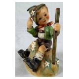 Goebel Hummel Figurines W. Germany -  "She Loves Me, She Loves Me Not" and "Mountaineer"