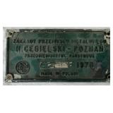 Antique & Vintage Cast Iron Identification Plates - 1891 Railway Carriage, 1948 Poland Railway Wagon and  1976 Locomotive