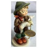 Goebel Hummel Final Issue Figurines - Duet #130, Happy Pastime #69, Globe Trotter #79 and Lost Sheep #68