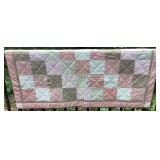 Handmade Patchwork Throw Quilt 58" x 68"