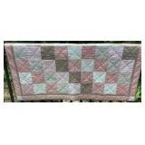Handmade Patchwork Throw Quilt 58" x 68"