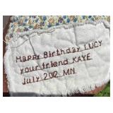 Handmade Machine Quilted Patchwork Throw Quilt 50" x 62"
