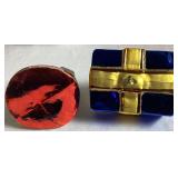 Handblown and Handpainted Glass Ornaments - 13 pieces