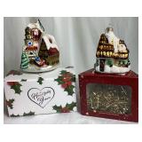 Handblown and Handpainted Glass Ornaments - 13 pieces