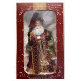 Handblown Santa and Snowmen Glass Ornaments - 6 Pieces