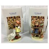 Goebel Hummel Figurines W. Germany- "Goose Girl" and "Signs of Spring"
