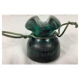 Five Hemingray No 42 Vintage Aqua-Blue Glass Insulators and One Hemingray 112 Cable Insulator