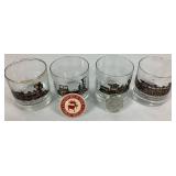 Railroad Bundle of Glasses, Patches, Decorative Spike and Locomotive