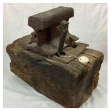 Vintage Railroad Collection -  Track Section, Railroad Make-Do Trail Rail Anvil, Railroad Track, Switch Stand Targets