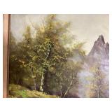 Original Vintage Framed and Signed Landscape Oil Painting - 31.5" x 55.5" x 2"