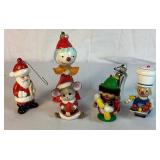 Vintage Christmas Collection - Contains Glad Yule Wall Hanging, 3 Shiny Brite Ornaments, 22 Vintage Ornaments, Sleigh Bell, Santa and Moose Figurine, and Scandanavian Santa