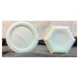 Vintage Milkglass Collection - Includes: Large Flower Vase, 2 Small Bud Vases, Sectioned Relish Dish, Small Plate, Juicer