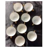 Cream with Gold Trim Victoria Austria China Set & Additional Complimentary Pieces