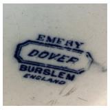 Blue Collection: 12"H Dover Emery Burslem Pottery - Made in England and 12"H Ceramic Decorative Watering Can - Sudi