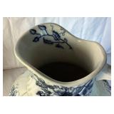 Blue Collection: 12"H Dover Emery Burslem Pottery - Made in England and 12"H Ceramic Decorative Watering Can - Sudi