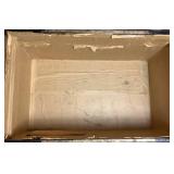 Antique Wood Trimmed Steamer Trunk - 20.5"D x 33.75"W x 25.25"H