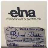 Elna Air Electronic SU Sewing Machine in Cabinet with Elna Accessory Kit