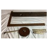 Antique Woodworking Tools in Wooden Tool Box