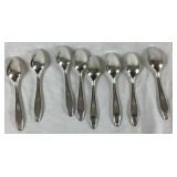 Vintage 1847 Rogers Bros. Silver Plated Flatware - Heritage Design with "A" Monogram  - Service for 8 , missing one teaspoon