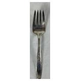 Vintage 1847 Rogers Bros. Silver Plated Flatware - Heritage Design with "A" Monogram  - Service for 8 , missing one teaspoon