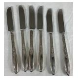 Vintage 1847 Rogers Bros. Silver Plated Flatware - Heritage Design with "A" Monogram  - Service for 8 , missing one teaspoon