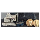 Silver Tone Necklace, Bracelet and Pins Bundle