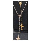 Collection of Vintage Rosaries, Crosses and Saints Medals
