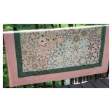 Floral Kaleidoscope Hexagons Quilt 62" x 64"