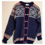 Vintage Red. White & Blue Wool Sweater Bayard Sport Mode Zermatt Switzerland